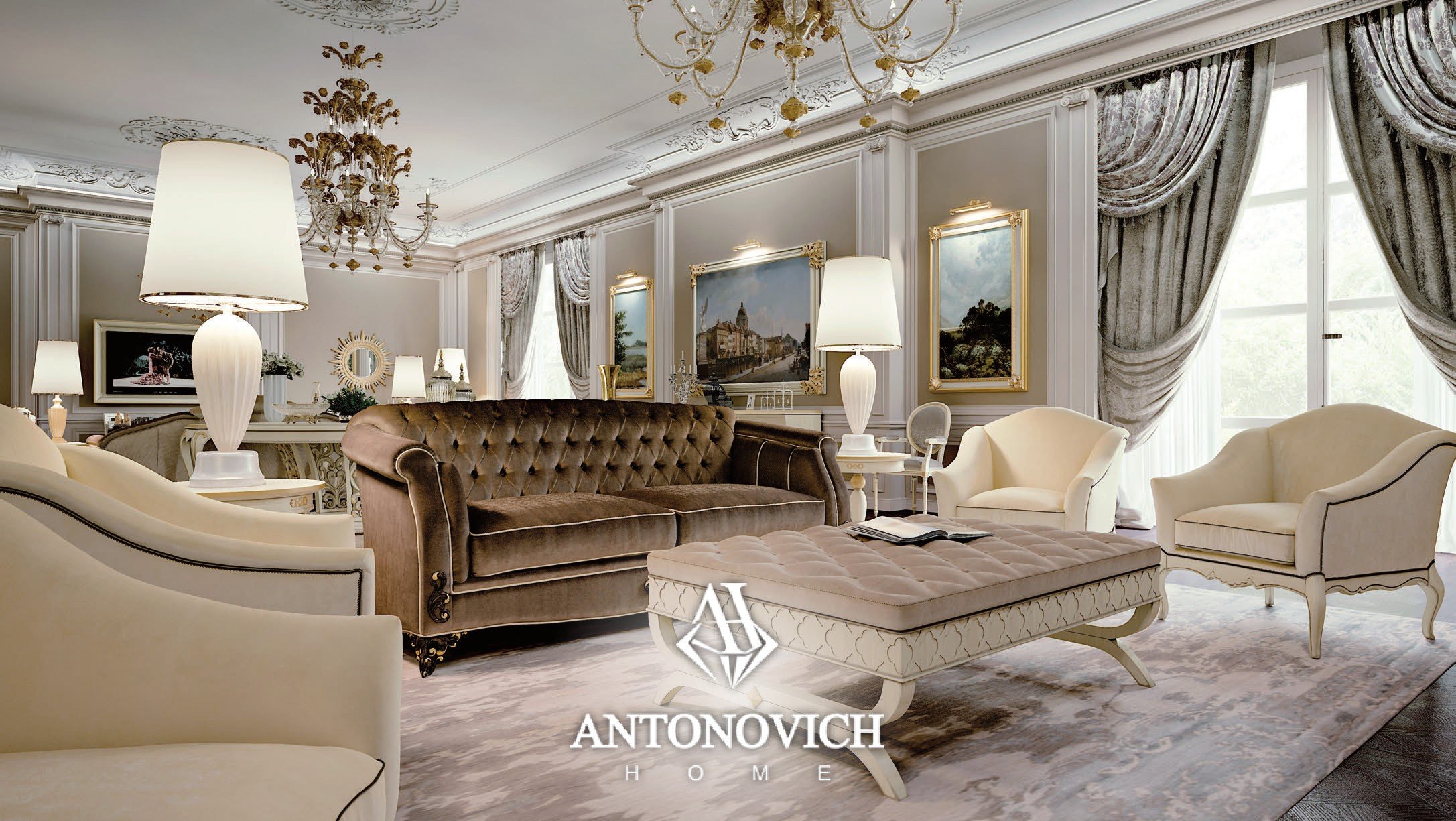 Журнальный столик коллекции House of art COMO фабрики Carpanese Home