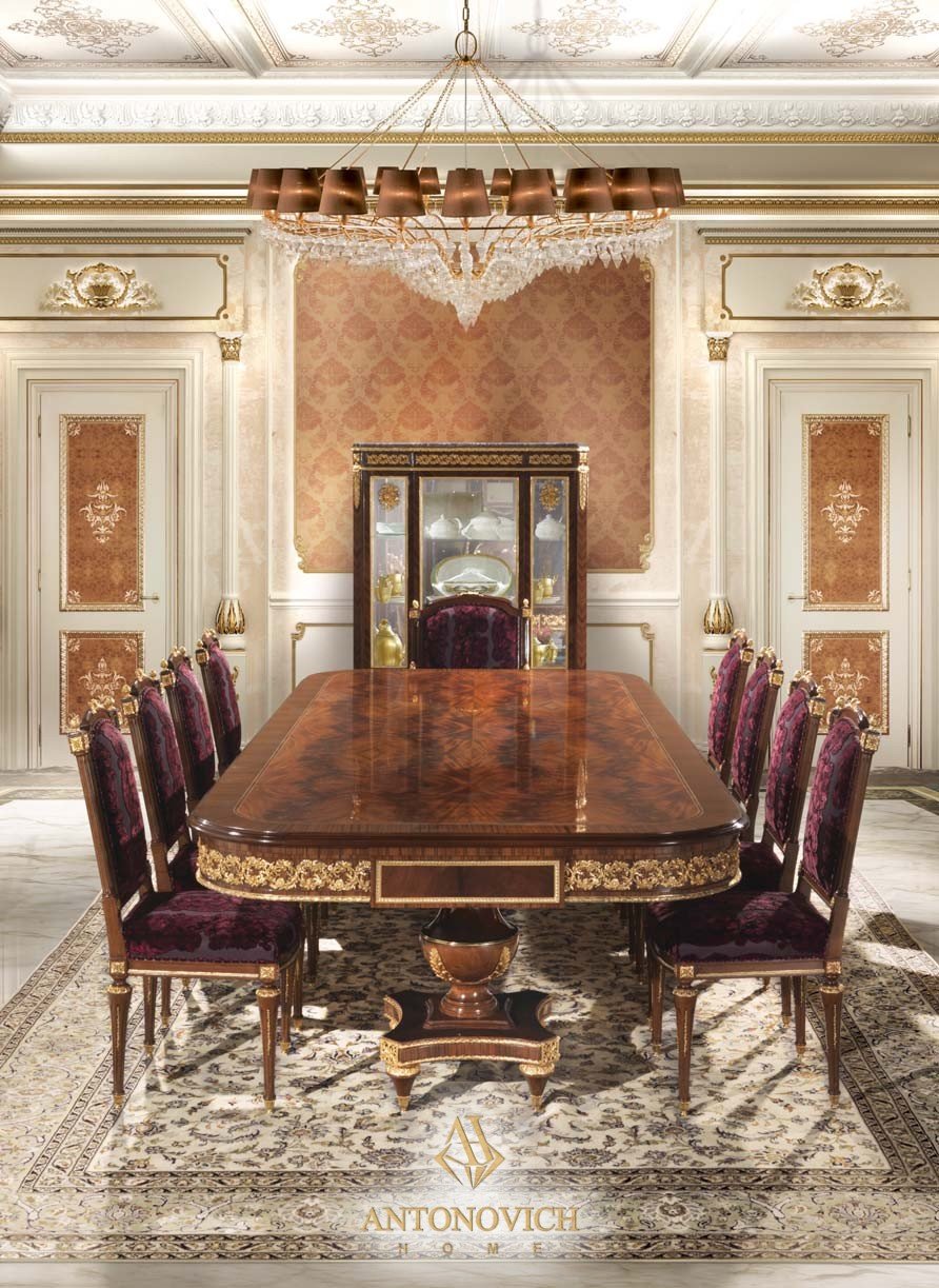 Стол LIPPI с бронзовым декором фабрики Angelo Cappellini