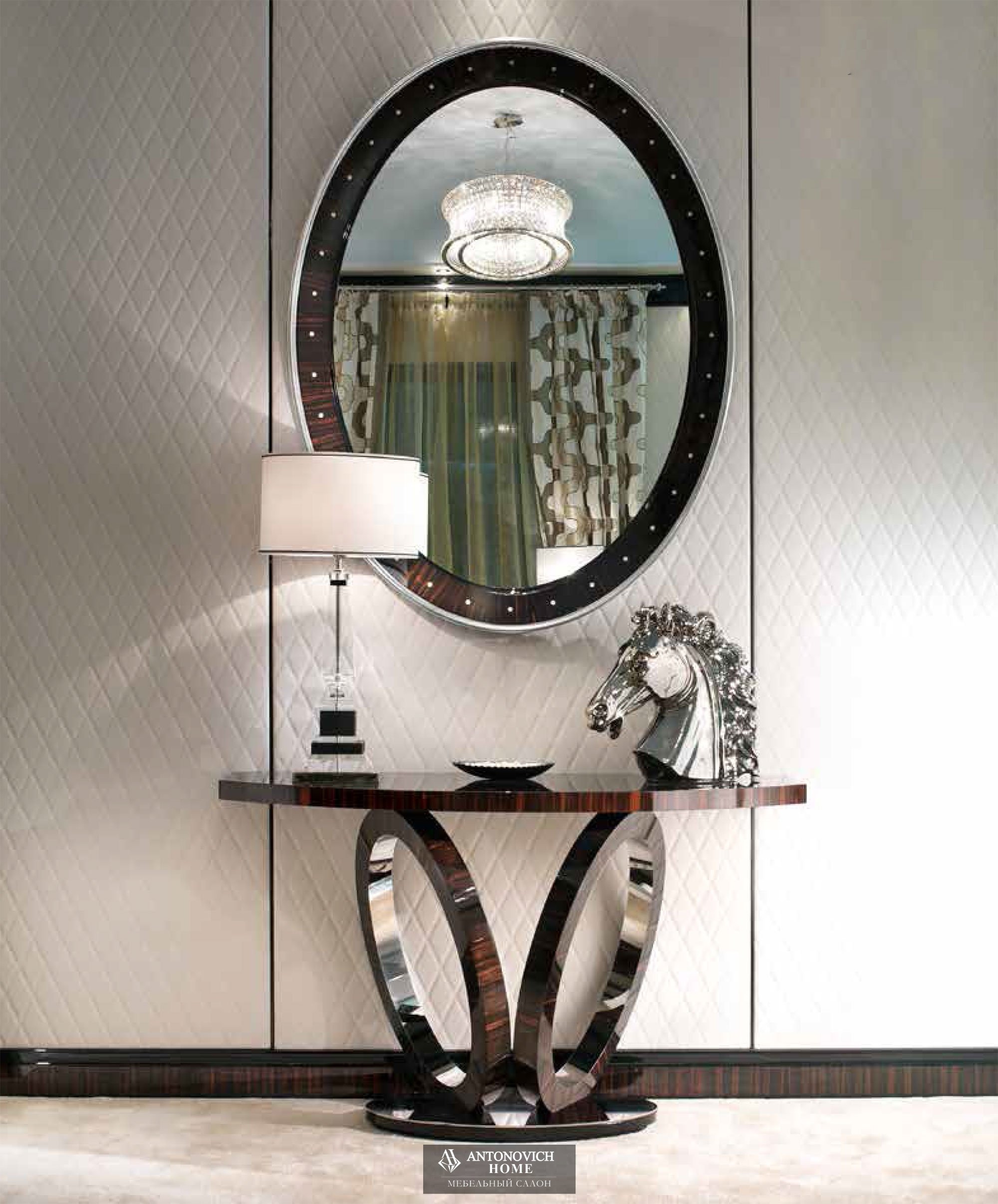 Консоль Orbit Francesco Molon столовая Eclectica (Kensington), Зеркало Grace Francesco Molon столовая Eclectica (Kensington)