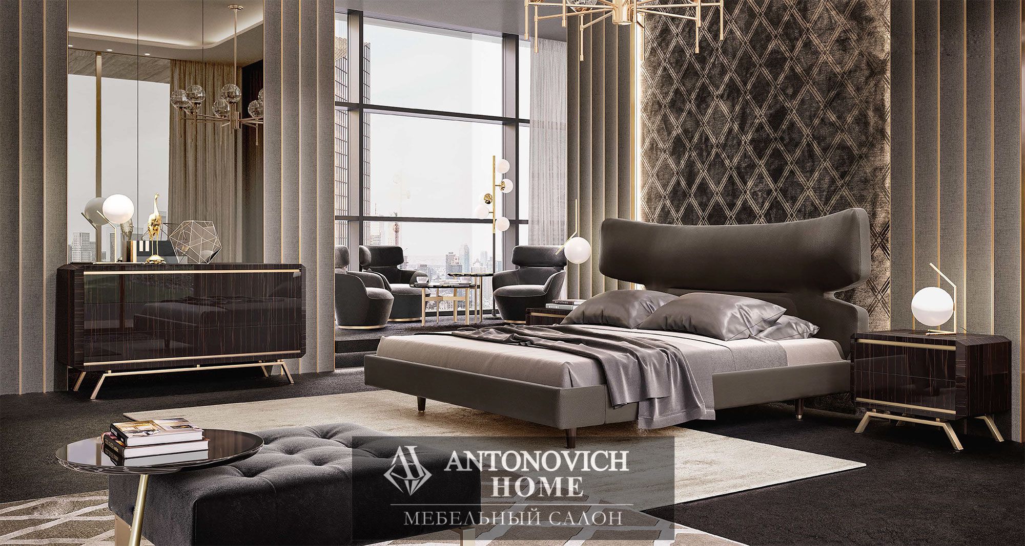 Кровать Barnini Oceo спальня Richmond