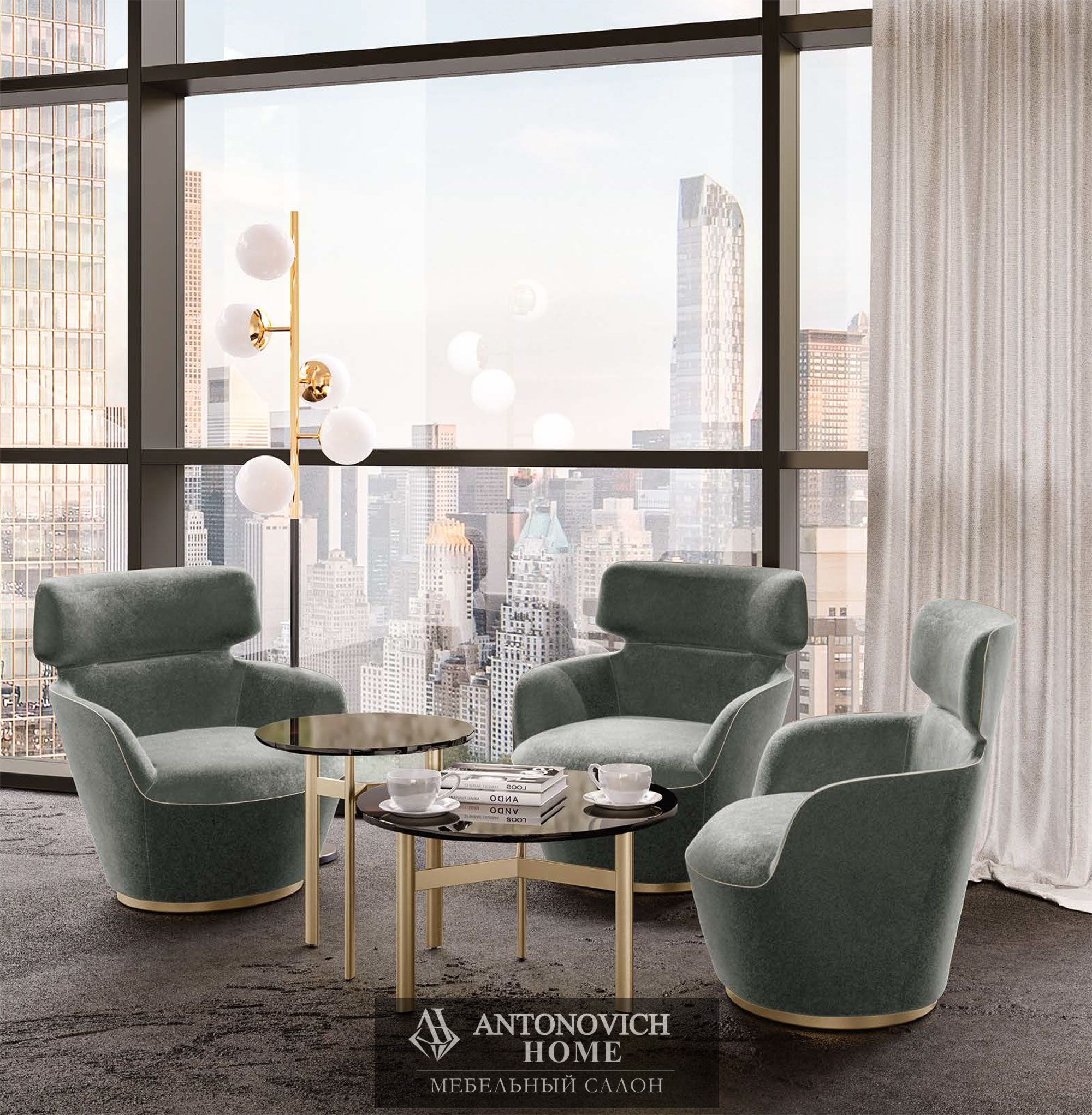 Кресло, стол журнальный Barnini Oceo спальня Richmond