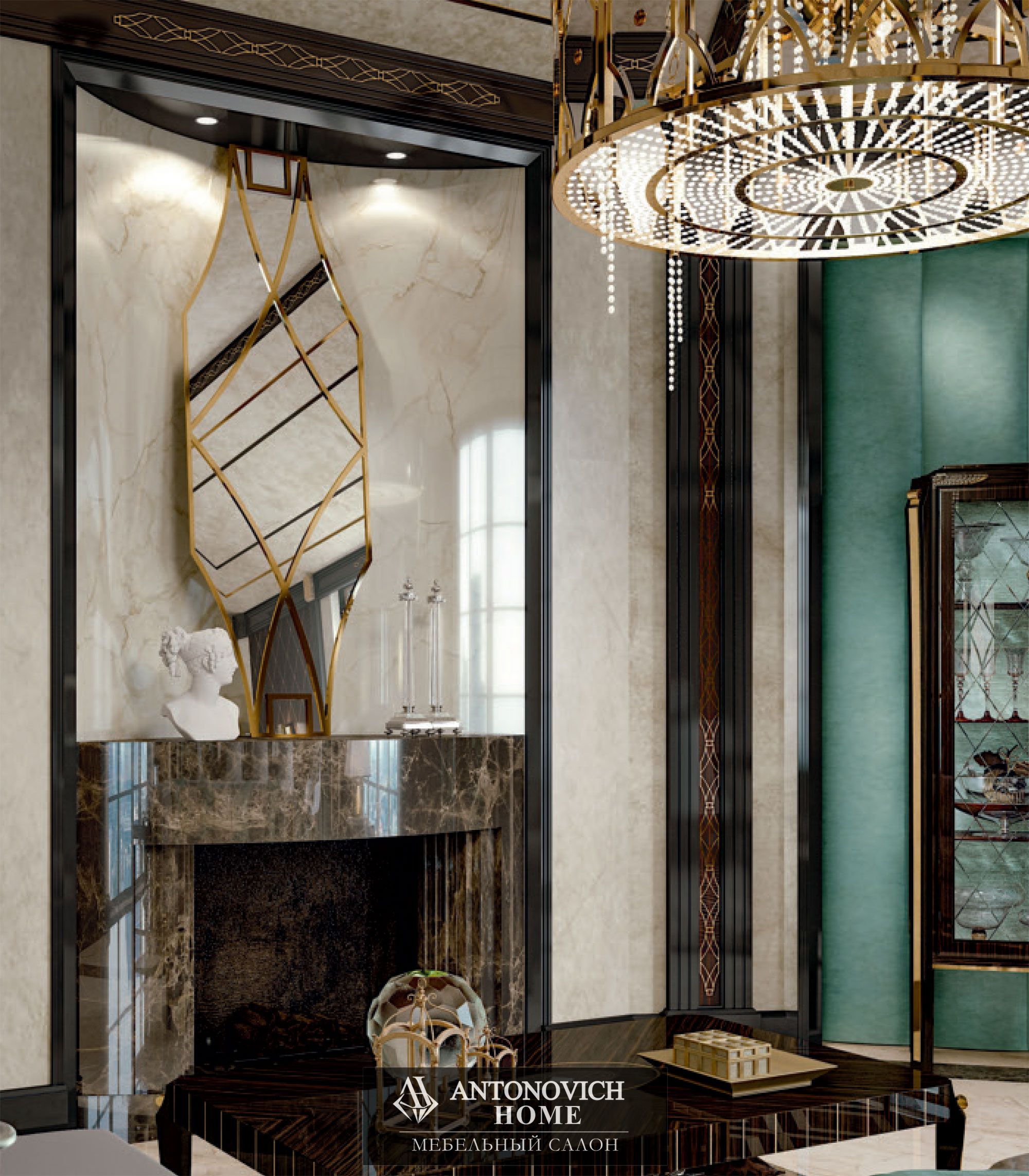 bianchini-cafe-des-arts_L_2-2_Зеркало Bianchini гостиная Cafedesart