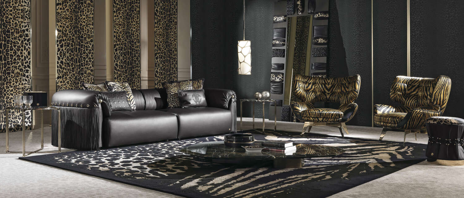 Roberto Cavalli Home (RCHI) гостиная Salone del Mobile в Милане 2022