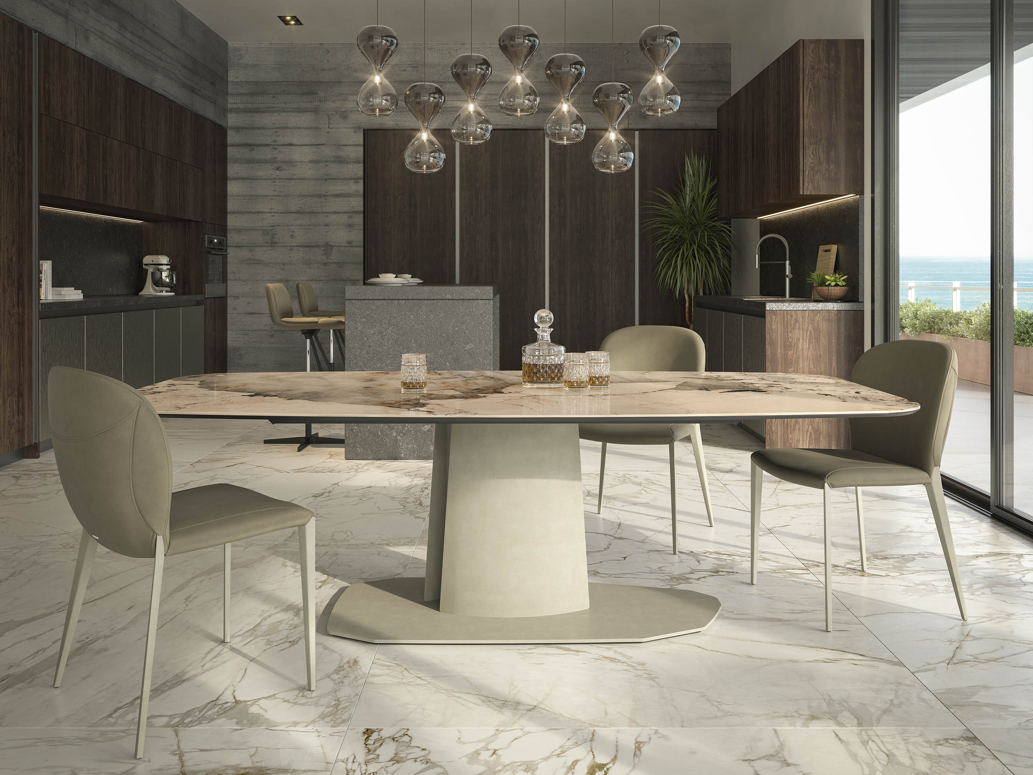 Cattelan Italia стол Aviator Keramik Lift