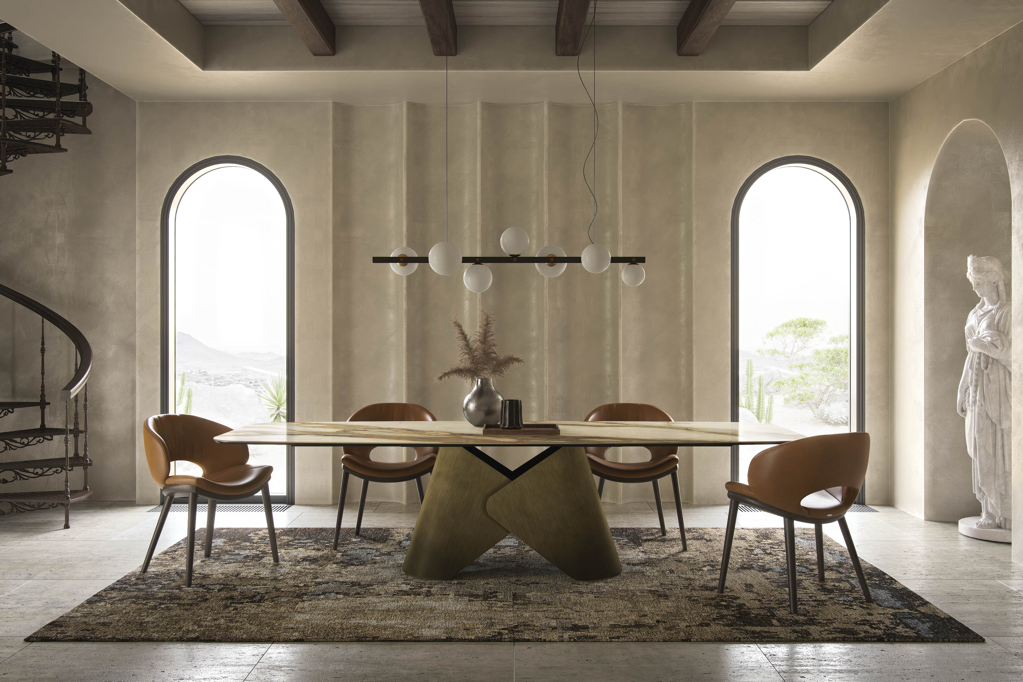 Cattelan Italia стол Scott Keramik