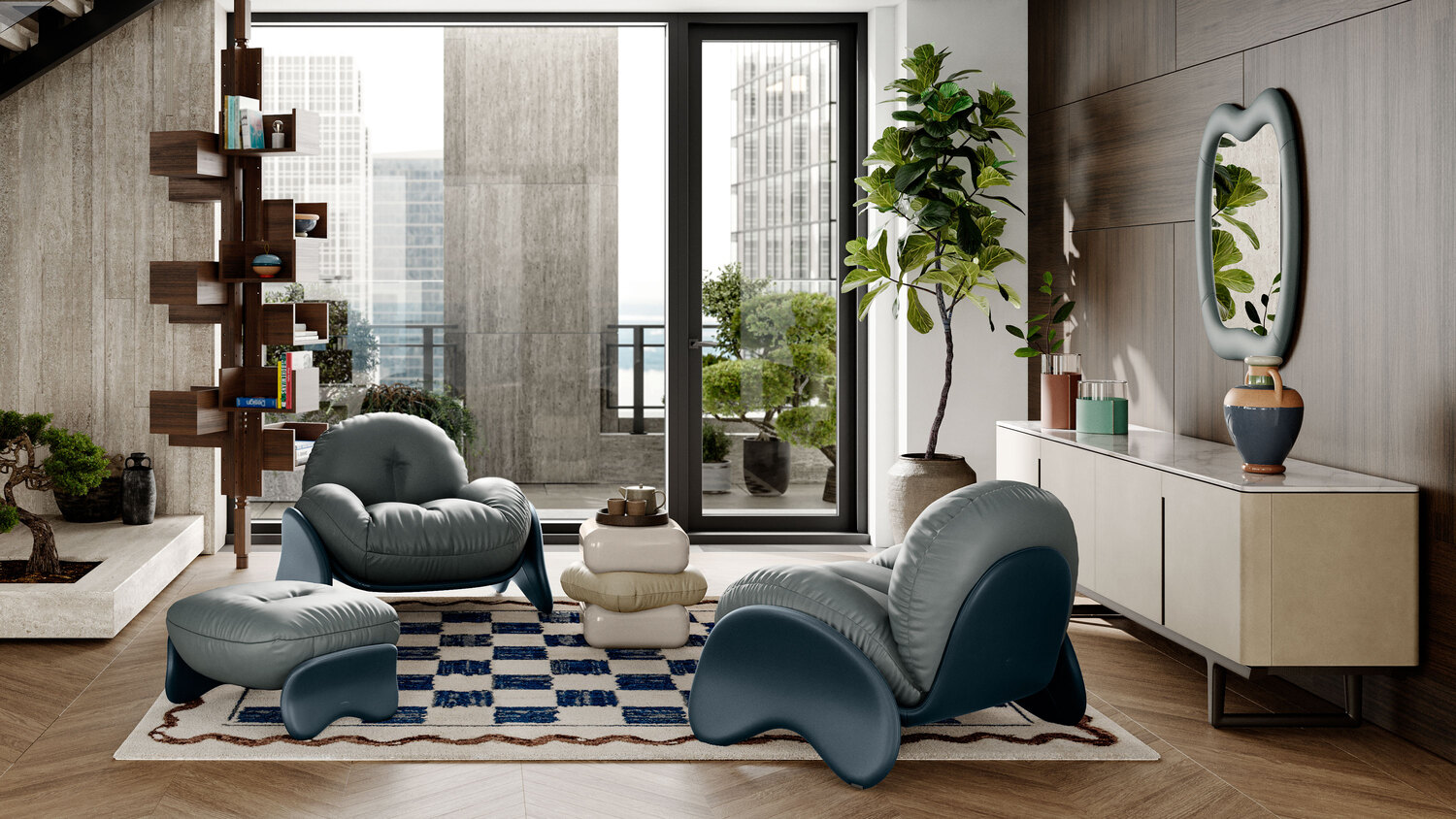 Poltrona Frau кресло Squash